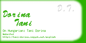 dorina tani business card